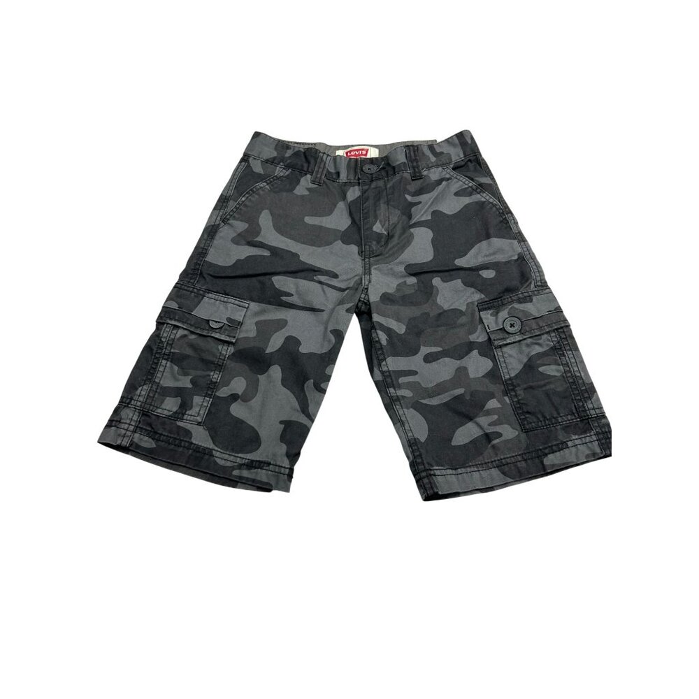 Levis Boys Cargo Shorts Camouflage Print Size 10 Adjustable Waist Everyday Wear